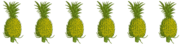 6 pineapples 
