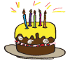 Diagram of birthday cake