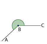 1st diagram shows angle greater than 180 degrees and less than 270 degrees 