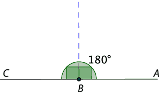 Diagram of 180 degrees