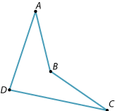 Non-convex quadrilateral ABCD