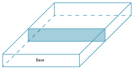 Drawing of a flat open prism.
