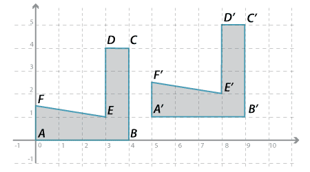 two congruent hexagons