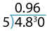 Division of 4.8 by 5