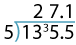 Division of 135.5 by 5