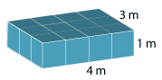 Drawing of a prism 4 x 3 x 1 with all the unit marks drawn.