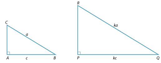Two right-angled triangles side by side.