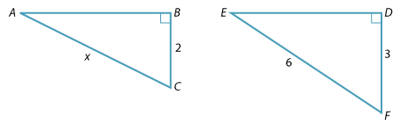 Two right-angled triangles.