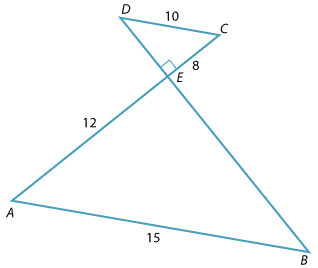 Segment AC drawn perpendicular to BD, intersecting at E.