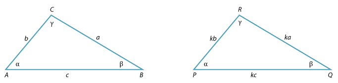 Two similar triangles